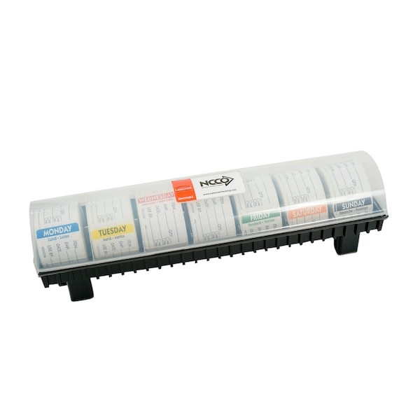National Checking Label Locker 2"x3" Day Of The Week Removeable Plastic Dispenser R2KIT - main